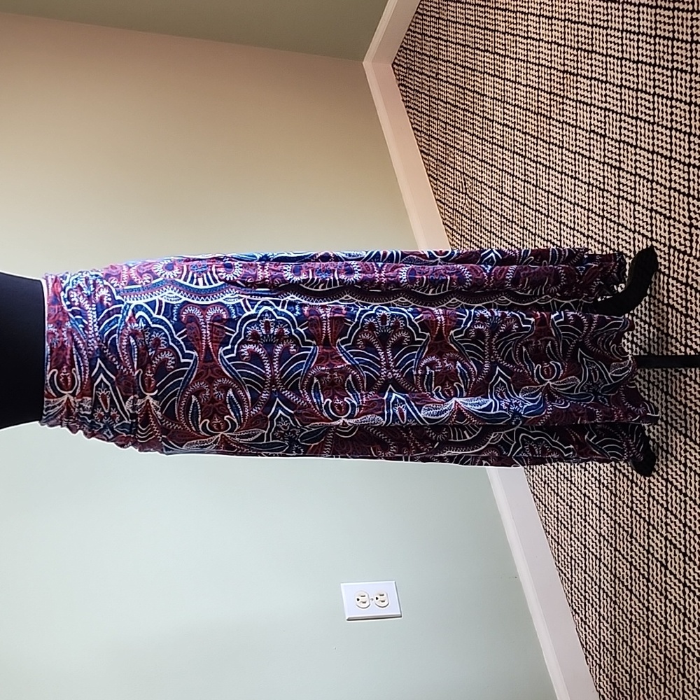 Anthropologie Purple Paisley Maxi Skirt